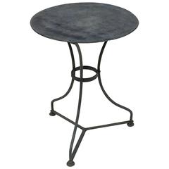 French Zinc-Topped Round Café Table