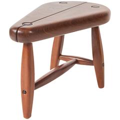 Limited Edition "Puxado" Stool in Reclaimed Wood by Zanine de Zanine , Brazil 11