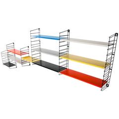 Vintage 1953, Original Multicoloured Metal Wall Rack by Adrian Dekker for Tomado Holland