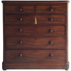 Antique Victorian Chest of Drawers Dresser Mahogany 19th Century Large