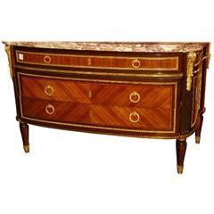 19th Century Louis XVI Bronze Mounted Marble-Top Commode by Frederic Schmit