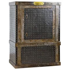 French Industrial Cast Iron Rivets Safe, circa 1930