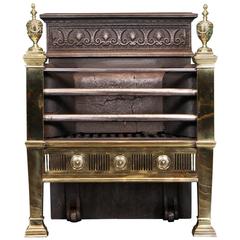 Brass and Wrought Regency Fireplace Fire Grate