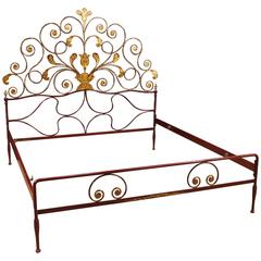 20th Century Genoese Iron Bed