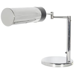 Retro Nessen Studios Chrome Desk Lamp with Swing Arm, 1960's