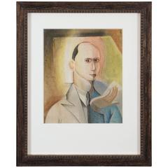 "Portrait d'Homme" by Edgar Scauflaire, Signed and Framed