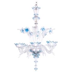 Antique Blue Murano Chandelier