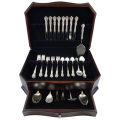 Rose Cascade by Reed & Barton Sterling Silver Flatware Service 8 Set 47 Pieces