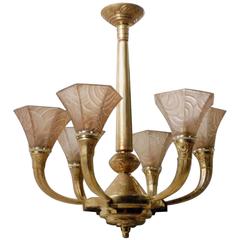 French Art Deco Chandelier 9