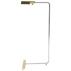 Cedric Hartman, Adjustable Floor Lamp in Polished Chrome and Brass