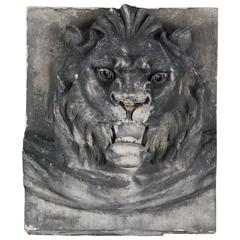 Antique NYC Historical carved Architectural Limestone Lion face