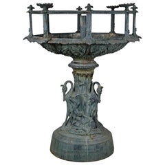 Antique 1870s Century Cast Iron Aquarium Fountain by J.L. Mott, NYC
