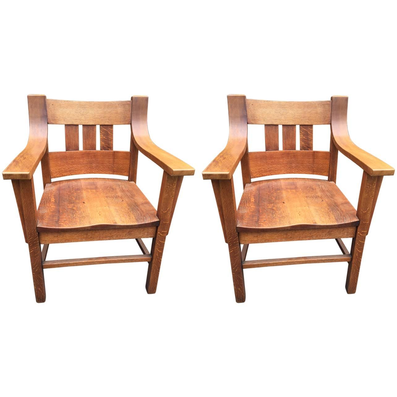 Pair of Stickley Chairs, American, circa 1900