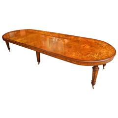Stunning Bespoke Handmade 14ft Marquetry Burr Walnut Dining Table 7