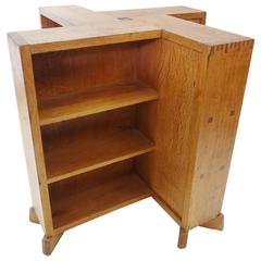 Antique Gordon Russell Arts & Crafts Cotswold School oak booktable bookcase 1920s unique