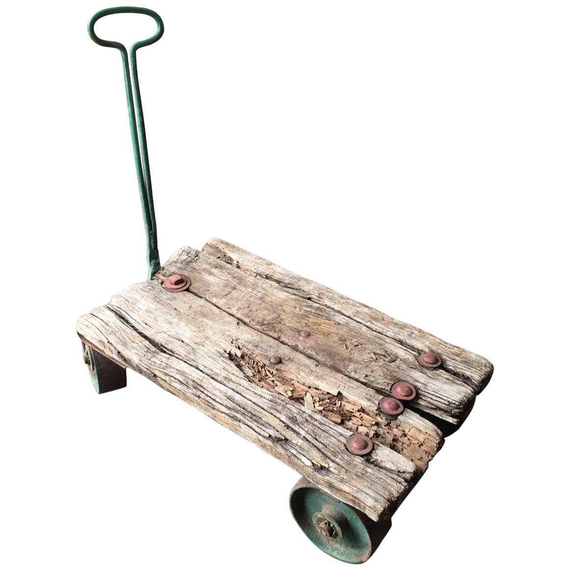Industrial Rolling Cart, American, circa 1900 For Sale