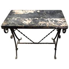Antique Marble-Top Side Table, Italy, 19th Century