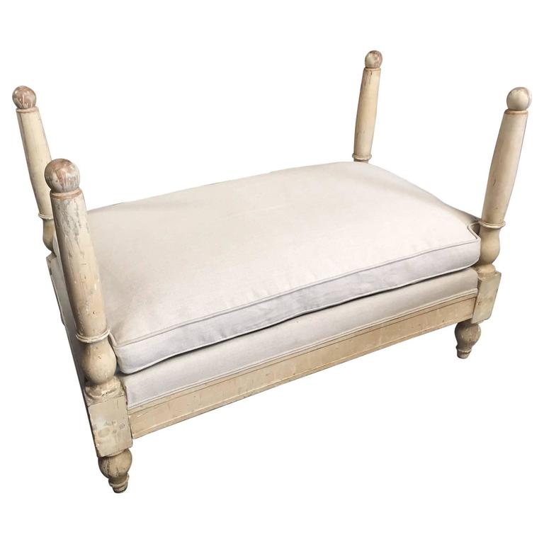 19th Century Reupholstered Four Poster Dog Bed at 1stDibs