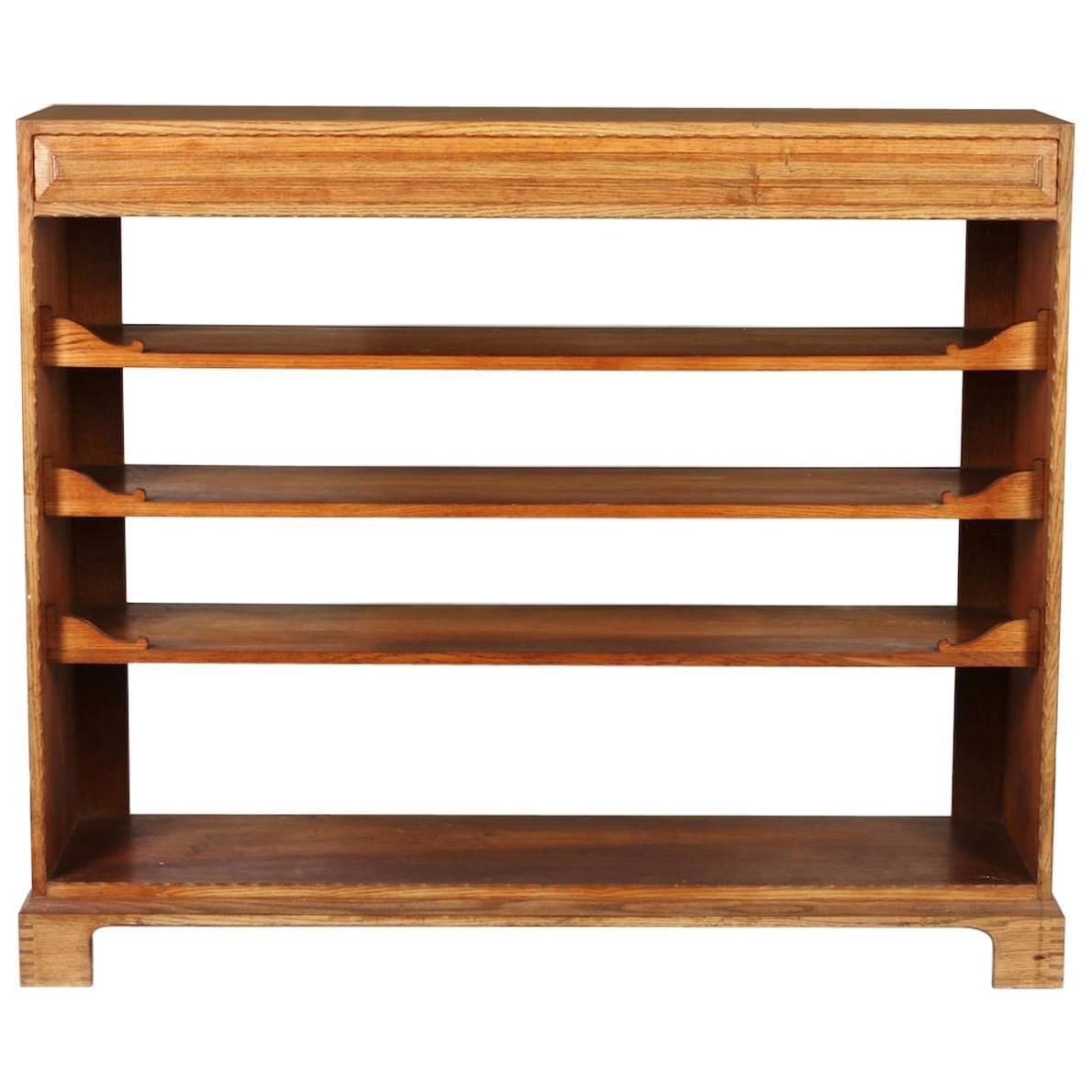 Cotswold School Arts and Crafts Gordon Russell style open bookcase display unit For Sale