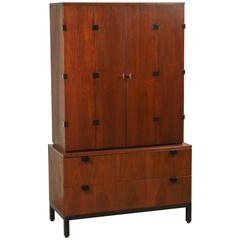 Two-Piece Walnut Cabinet by Dillingham