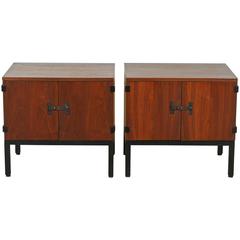 Pair of Walnut Nightstands by Dillingham