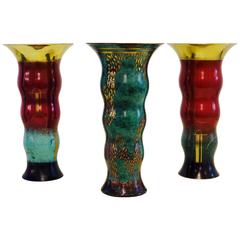 Collection of Three Metal Vases by WMF