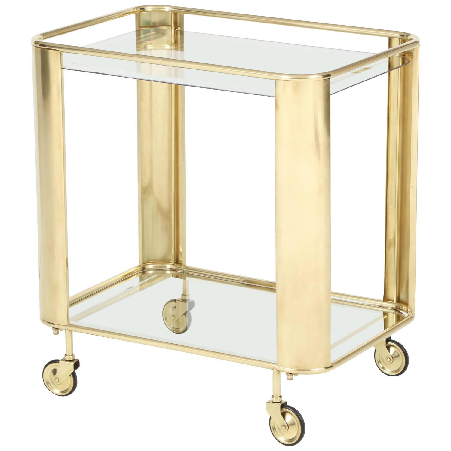 Brass Bar Cart at 1stdibs
