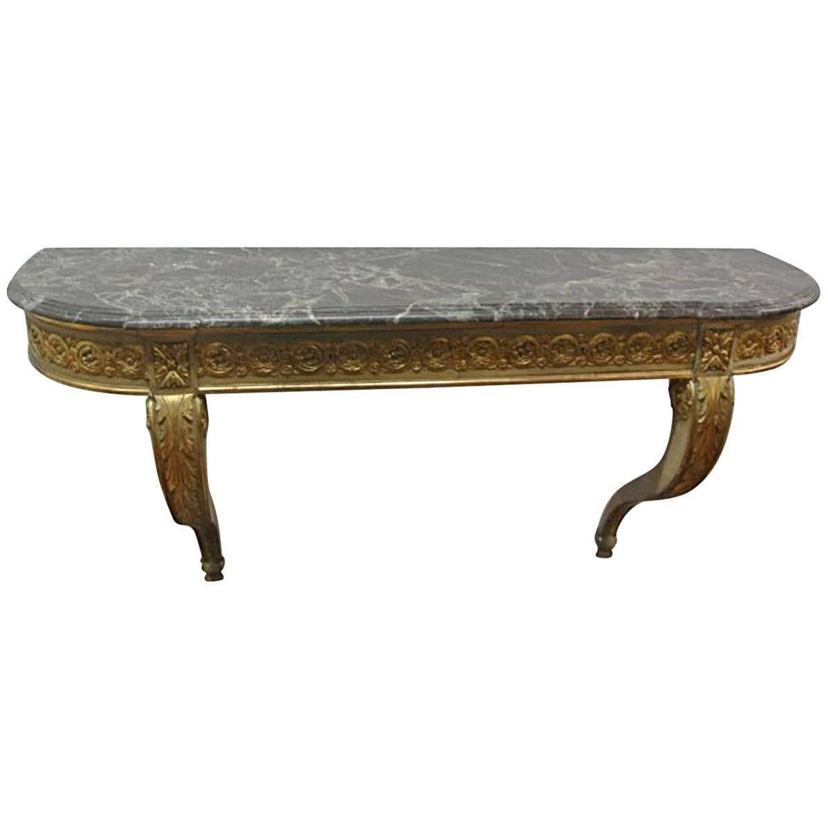 Louis XVI Style Giltwood Console, 19th Century