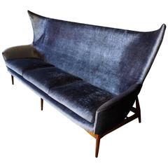 Sculptural Sofa Designed by H.W. Klein for Bramin Mobler of Denmark circa 1950s