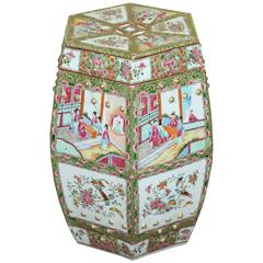 A Chinese Export-Style Famille Rose Porcelain Garden Seat