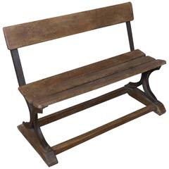 Anglo- Indian 1920's Small Wood and Iron Bench 11