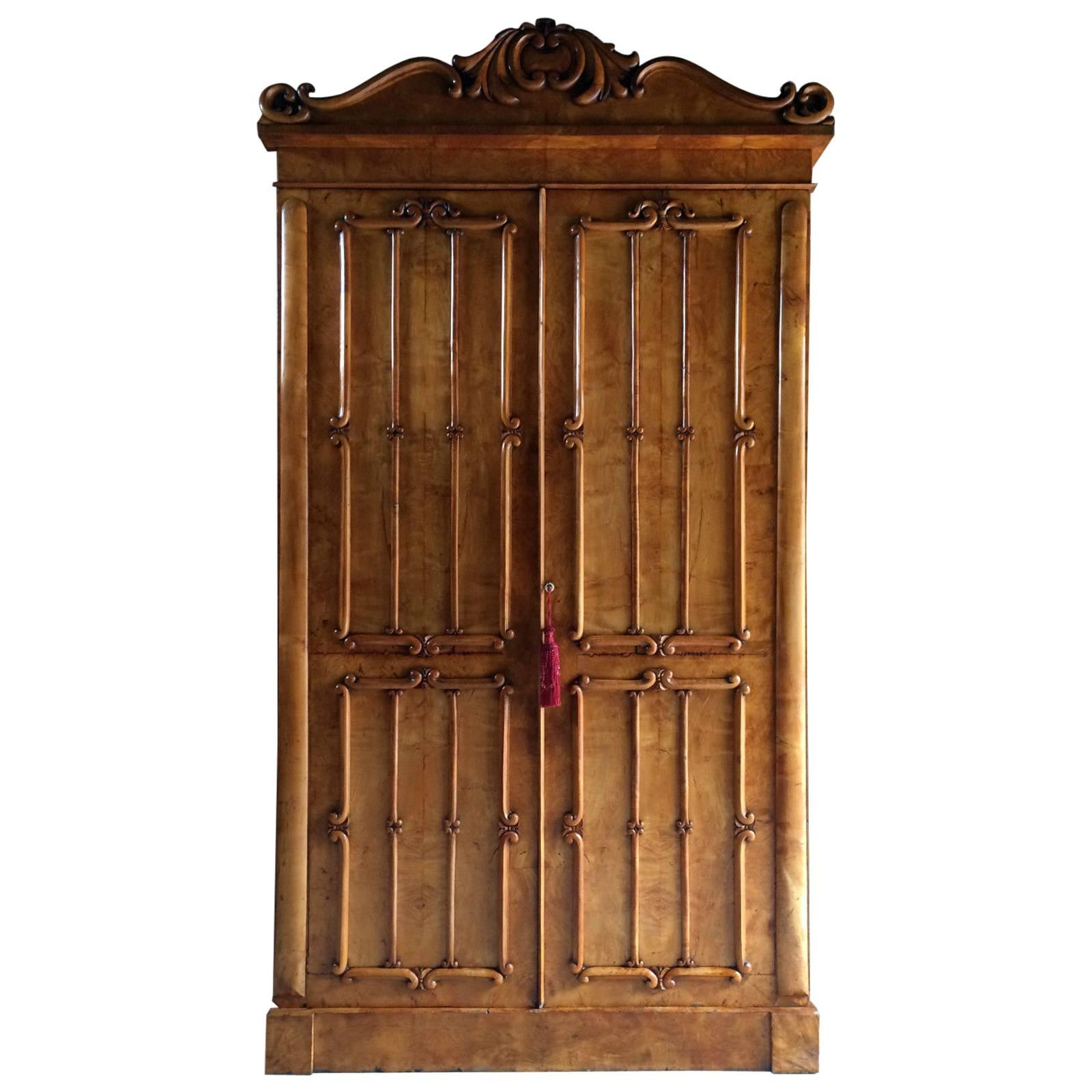 Antique Linen Press Dresser Maple Chest Victorian Early 19th Century