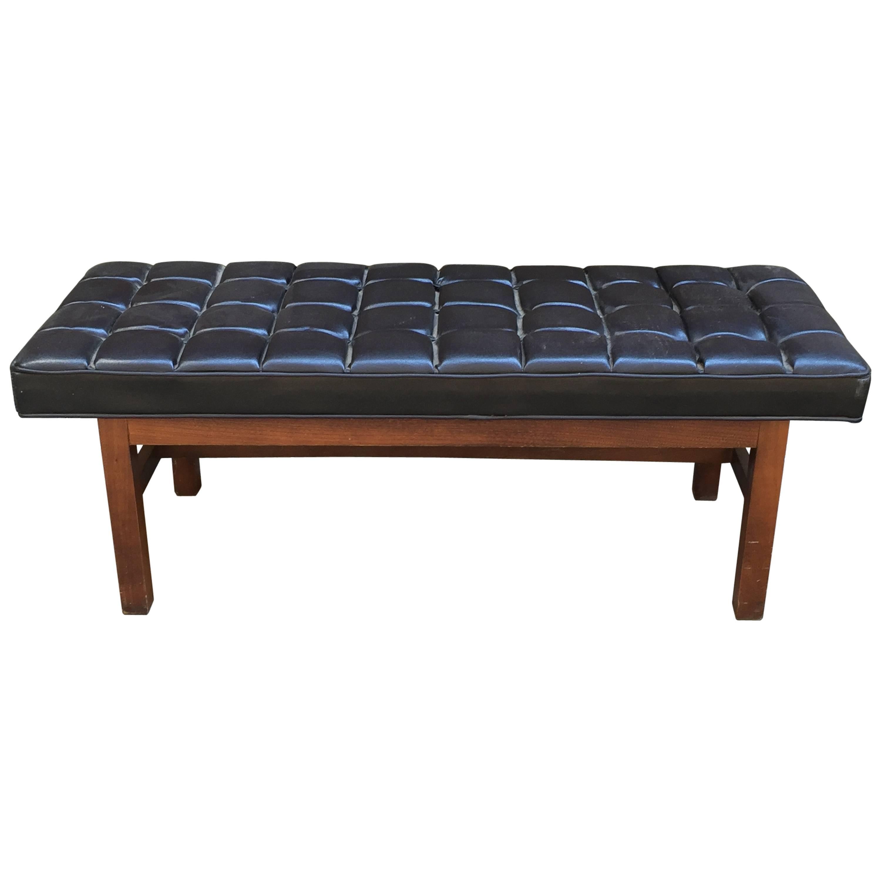 Jens Risom Style Tufted Bench