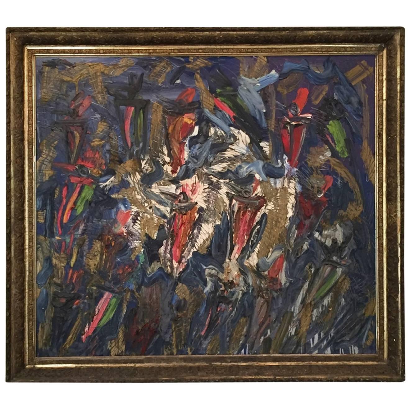 Hunt Slonem "Woodpeckers", 1996 For Sale