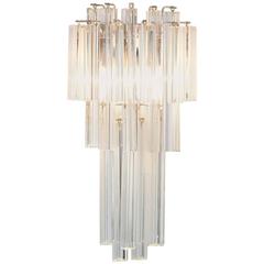 Venini Crystal Glass Cascading Wall Lamp