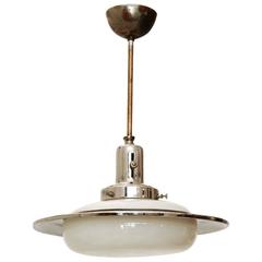 Italian Art Deco Disc-Shaped Ceiling Light