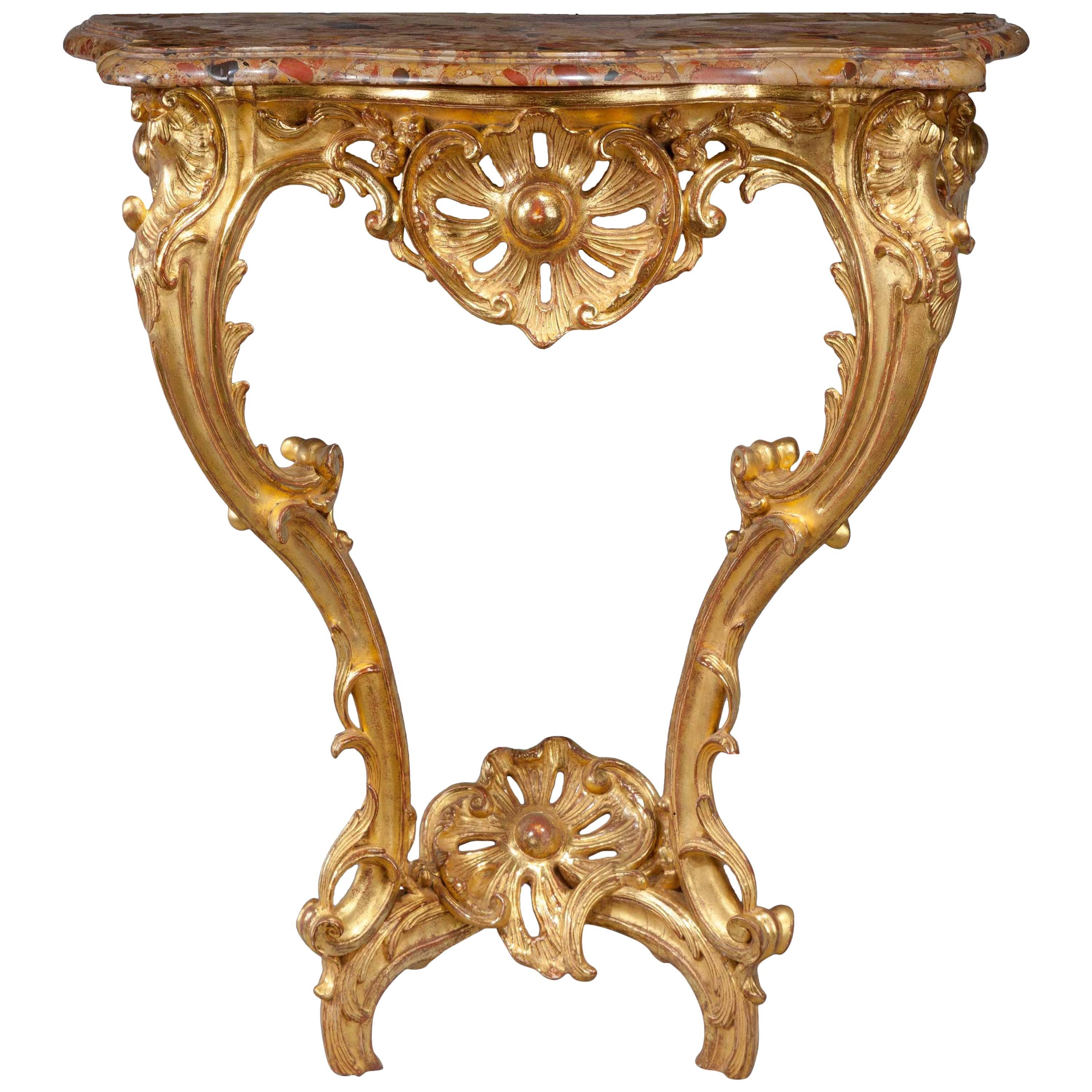 Louis XV Giltwood Console Table