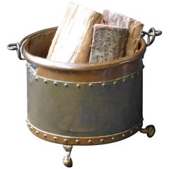 19th Century French Log Basket or Log Holder