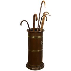 Brass Bound Barrel Stick Stand