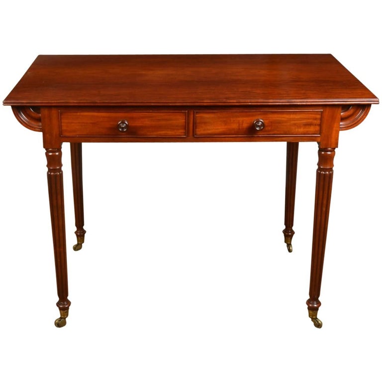 Mahogany TwoDraw Writing Table For Sale at 1stDibs