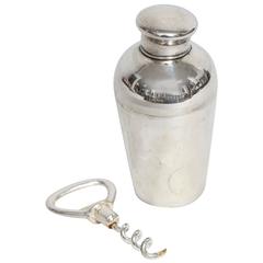 Napier Travel Cocktail Shaker and Corkscrew with Bottle Opener