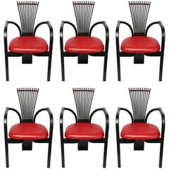 4 chairs black  "TOTEM" Seats  by Torstein ,  , 