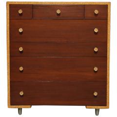 Cork and Mahogany Tall Chest by Paul Frankl