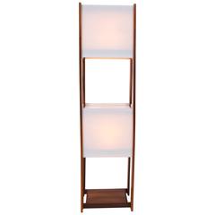 Floor Lamp by Joaquim Tenreiro in Solid Jacaranda Wood and Acrylic, Brazil, 1950 8