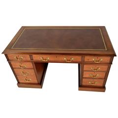 Antique English Mahogany Pedestal Desk 10