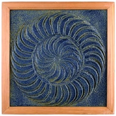 Large and Heavy Stoneware Relief in Modern Design, Sweden, 1960s