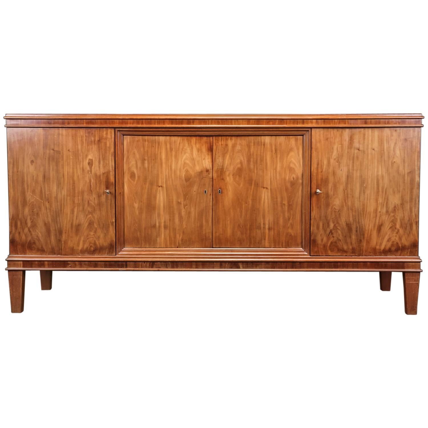 Danish Figured Mahogany Mid-Century Sideboard