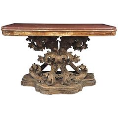 18th Century and Later Baroque Style Console with Marble Top 10