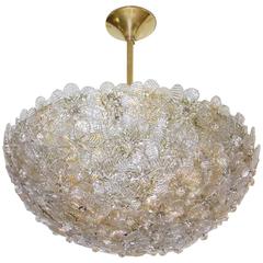 Barovier Murano Glass Floral Chandelier or Pendant Light Barovier Murano Glass Floral Chandelier or Pendant Light