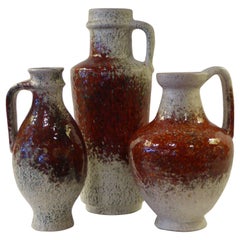 groupe de poterie allemande des années 1960 Friedegart Glatzle Glaze sang de boeuf Karlsruhe